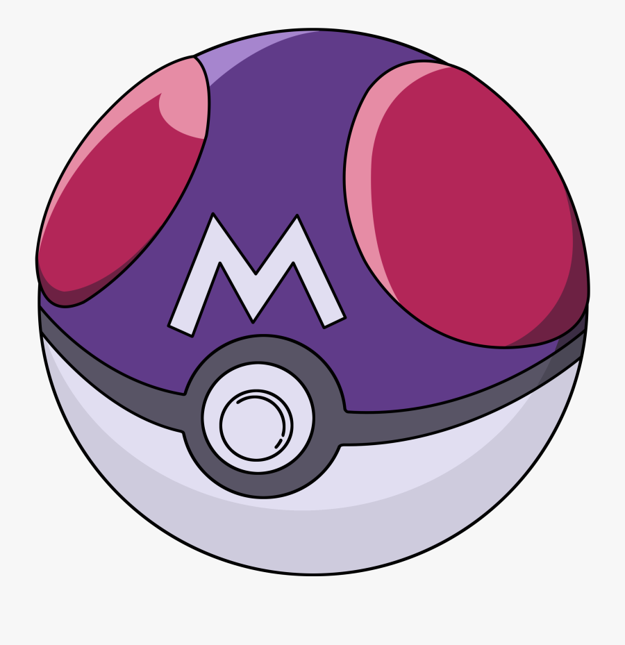 Transparent Pokeball Png - Pokemon Master Ball Png, Transparent Clipart