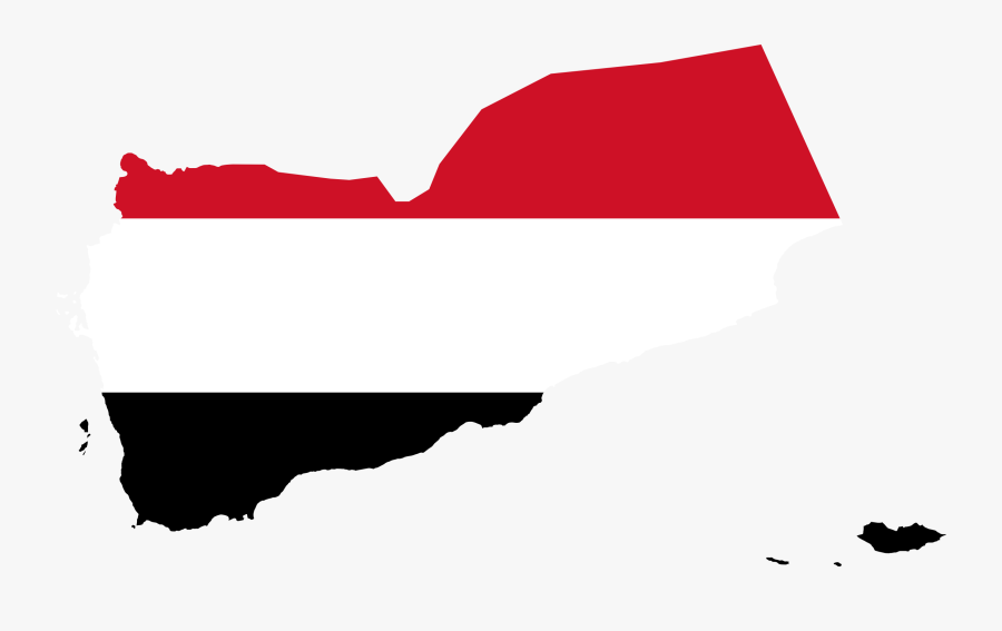 Silhouette,area,sky - Yemen Map With Flag, Transparent Clipart
