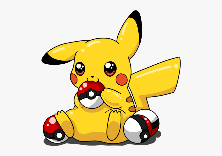 Drawn Pikachu Pikachu Pokeball - Cute Pikachu Drawing, Transparent Clipart