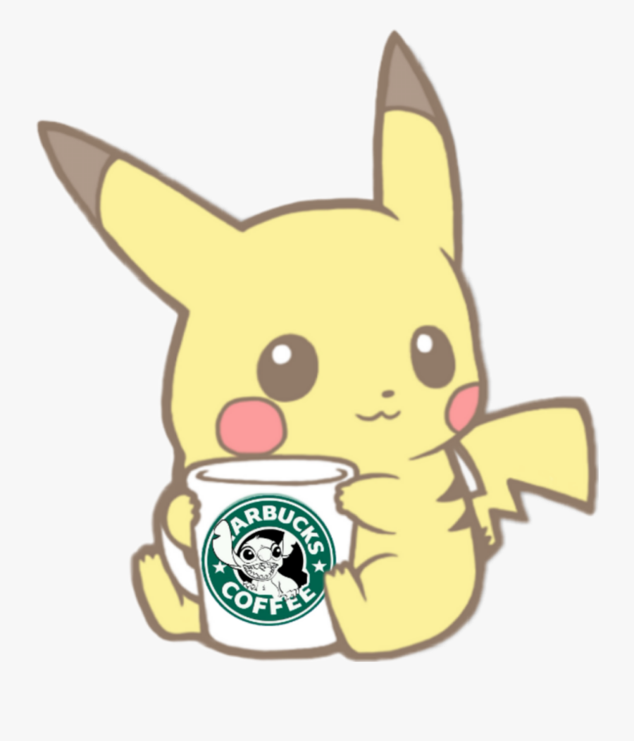 #pikachu #pokemon #pokemongo #pokeball #starbucks #starbuckscoffee - Pokemon Goodmorning, Transparent Clipart