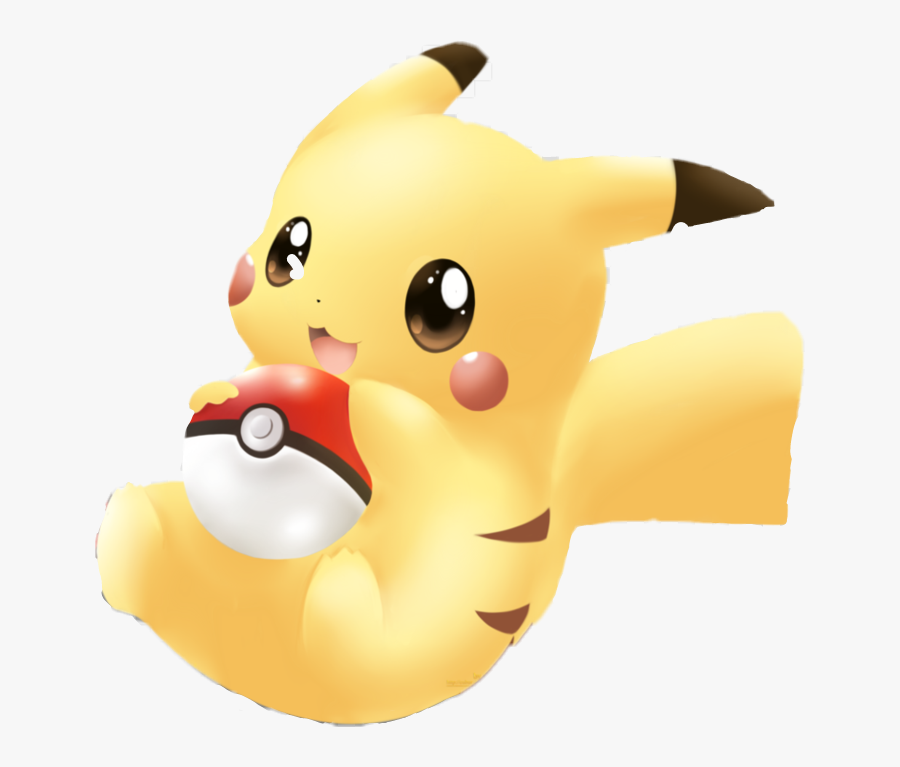 #pokemon #pickachu #cute #pikachu #kawaii #pokeball - Kawaii Pikachu, Transparent Clipart