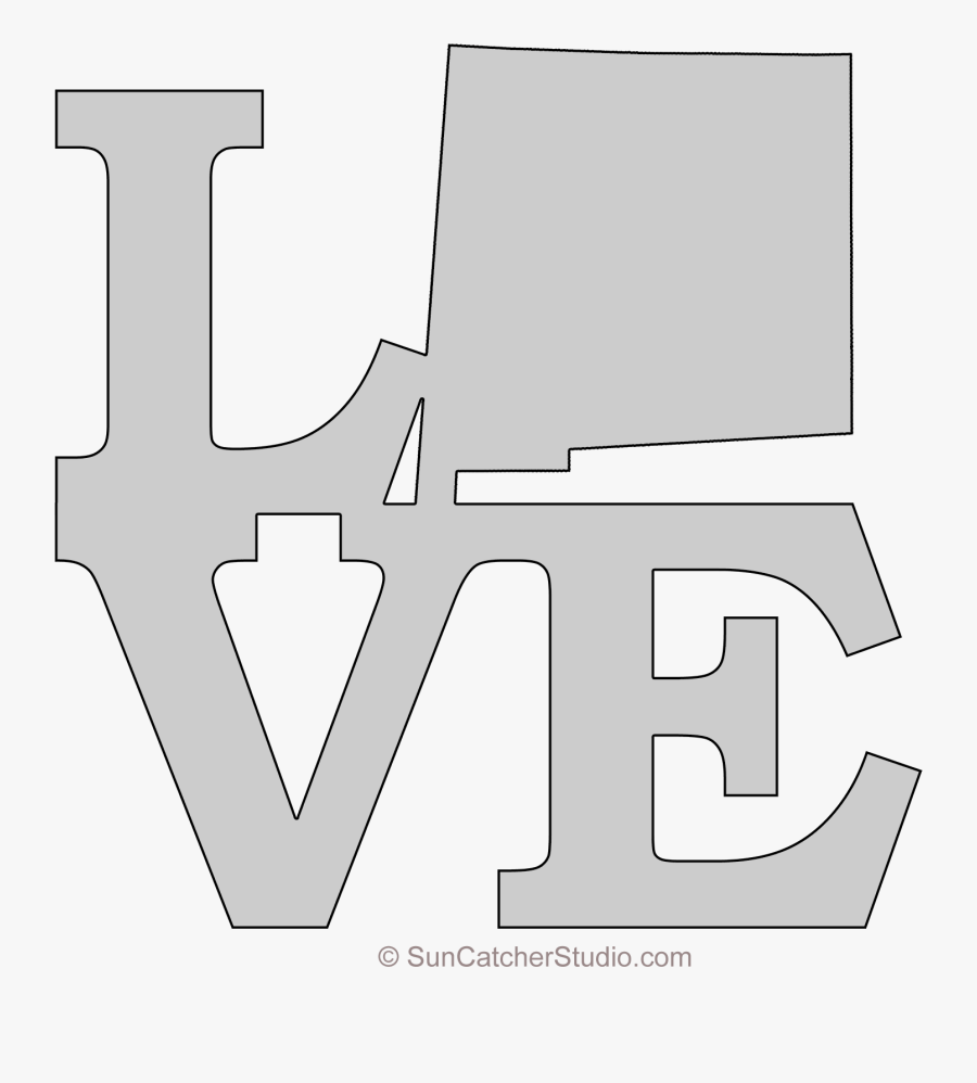 Clip Art New Mexico Outline Map - Cross, Transparent Clipart
