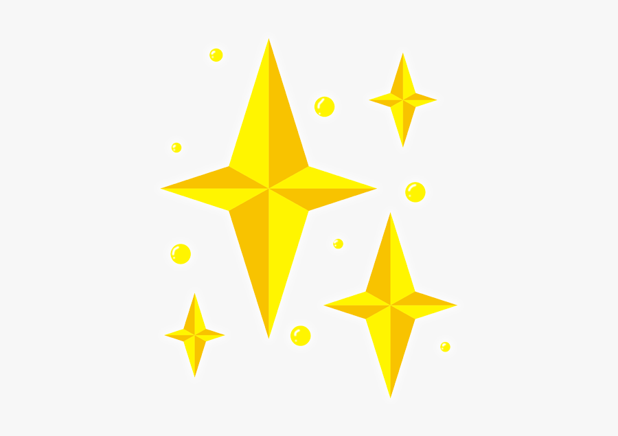 Golden Stars Star Falling Stars Fireworks - Triangle, Transparent Clipart