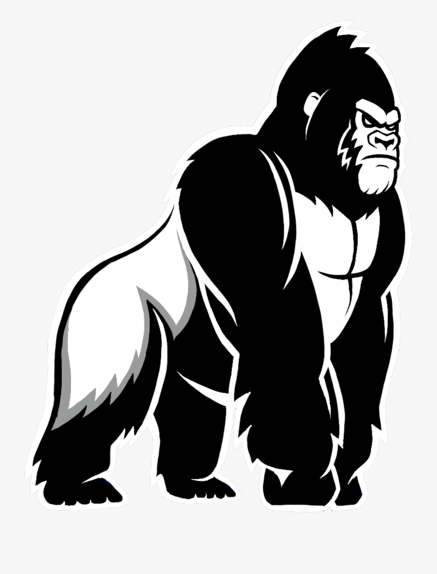 Transparent Gorilla Clipart Png - Legacy Academy Silverbacks, Transparent Clipart