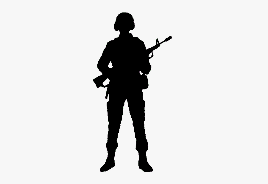 Clip Art Army Soldier Silhouette Free Content - Girl Soldier Silhouette, Transparent Clipart