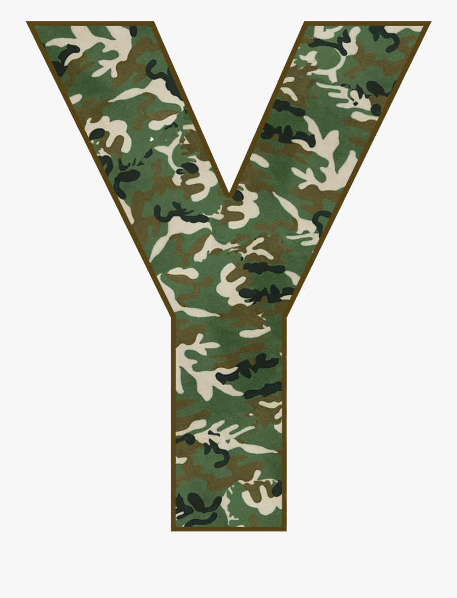 Camouflage Letter Y, Transparent Clipart