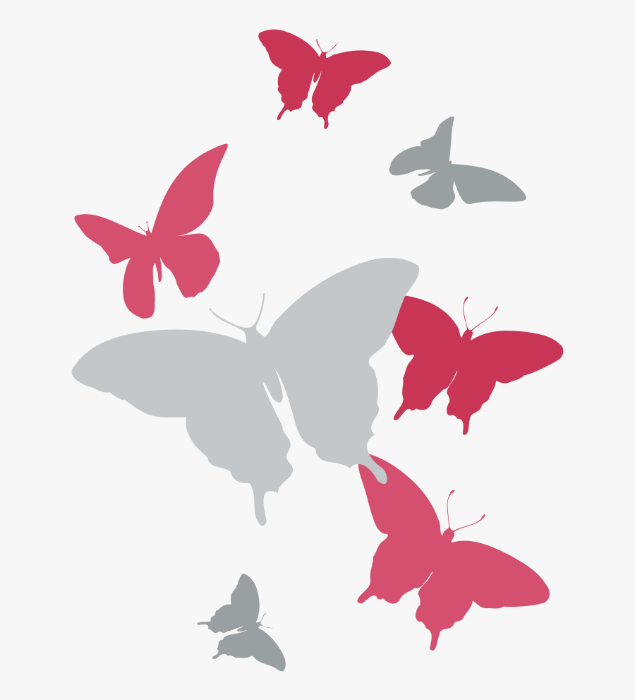 Transparent Pink Butterfly Clipart - Pink Butterfly Transparent Background, Transparent Clipart