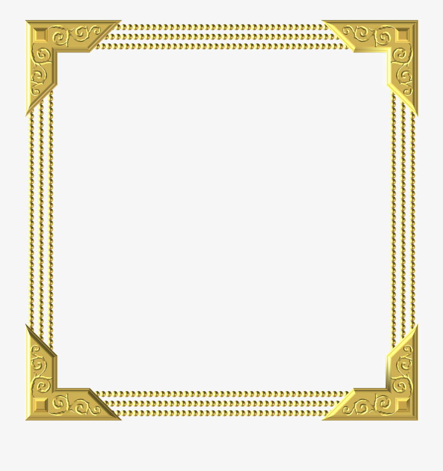#frame #border #square #gold #golden #glitter #photography - Royal Photo Frame Png, Transparent Clipart
