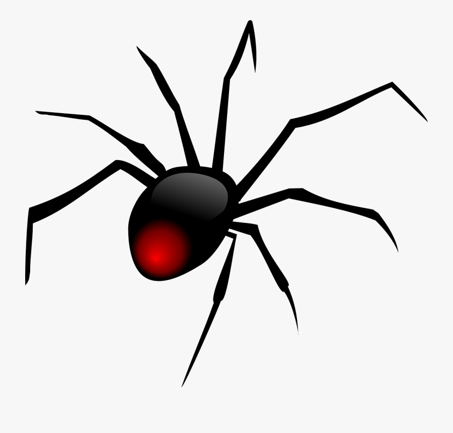 Redback Spider Clip Art - Black Widow Spider, Transparent Clipart