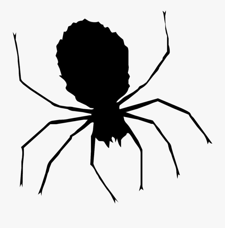 Spider Clipart Transparent Png - Halloween Spider Silhouette Png, Transparent Clipart