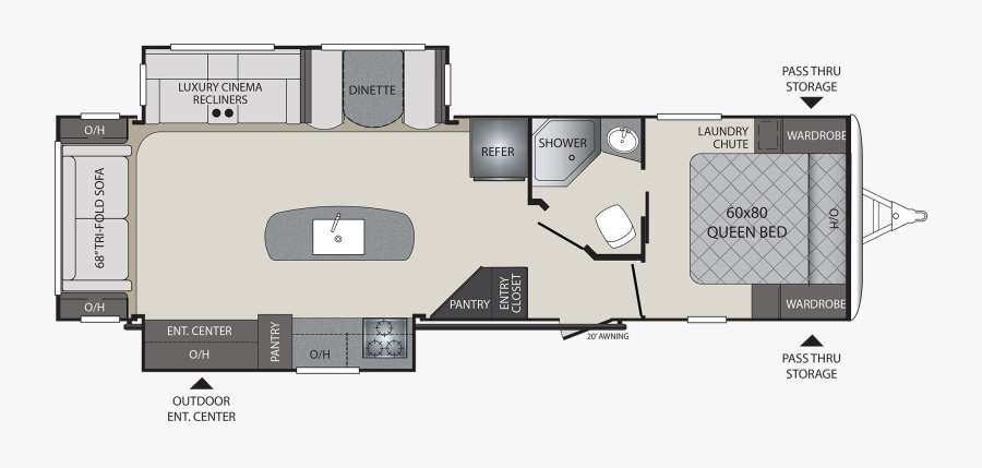 Floor Plan Recliner Png Clipart Library Download - 2013 Keystone Bullet 30repr, Transparent Clipart