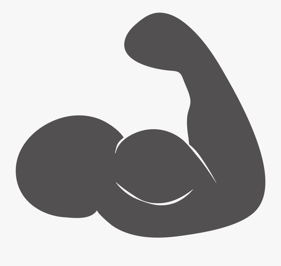 Muscular Arm - Fitness Clipart Gray, Transparent Clipart
