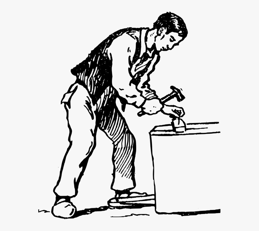 Carpenter Clipart Black And White, Transparent Clipart