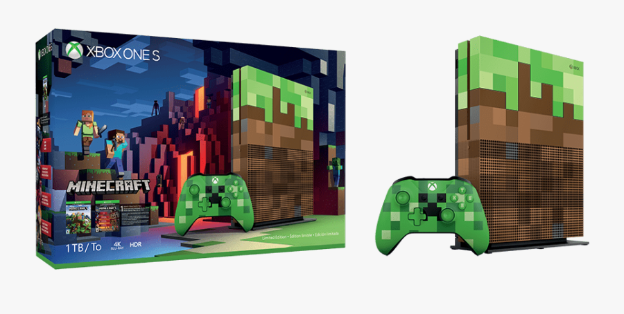Consola Xbox One S 1tb Minecraft Limited Edition, Transparent Clipart