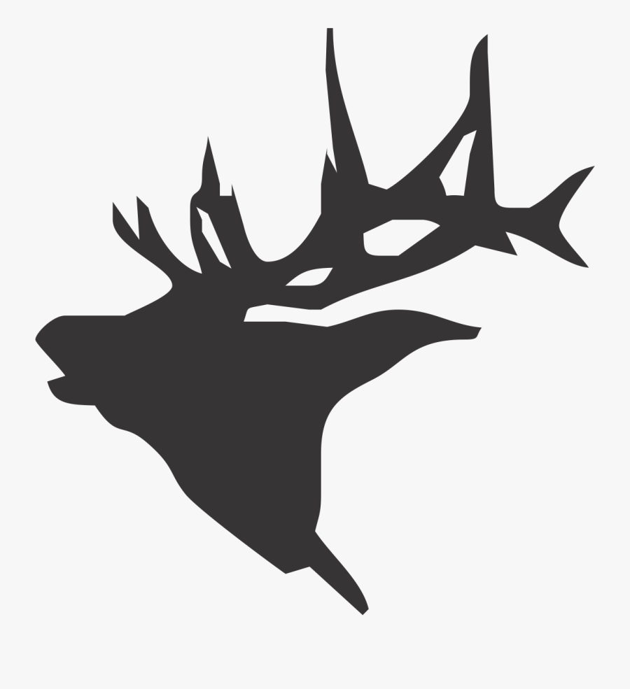 Elk Head Silhouette Clip Art - Clip Art, Transparent Clipart