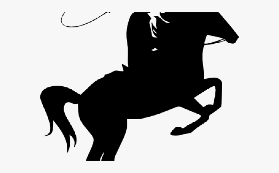 Horse Roping Clip Art , Png Download - Cowboy On Horse Black And White Clipart, Transparent Clipart