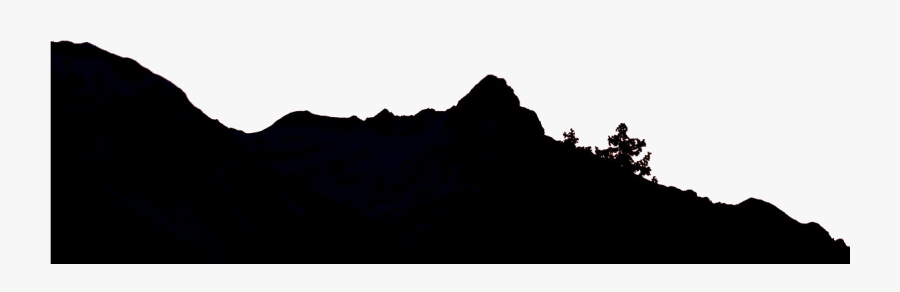 Clip Art Mountain Silhouette - Mountain Silhouette Transparent Background, Transparent Clipart