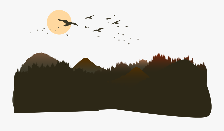 Clip Art Mountain Vector Png - Silhouette Mountains I Vector, Transparent Clipart