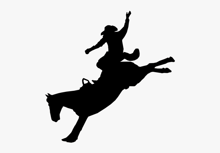 Silhouette Of Cowboy Riding A Horse - Highwayman On A Horse, Transparent Clipart