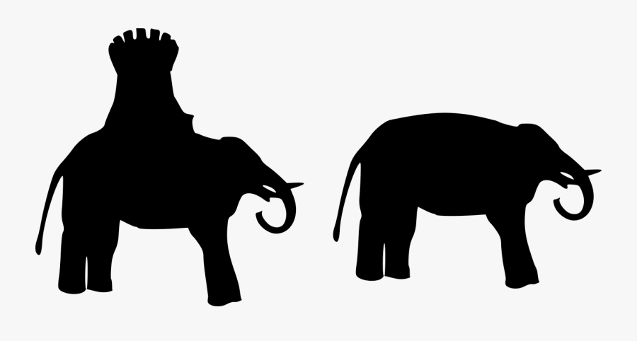 Elephant And Castle Silhouette, Transparent Clipart