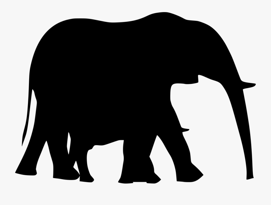 Transparent Elefante Png - Black And White Elephant Clip Art, Transparent Clipart