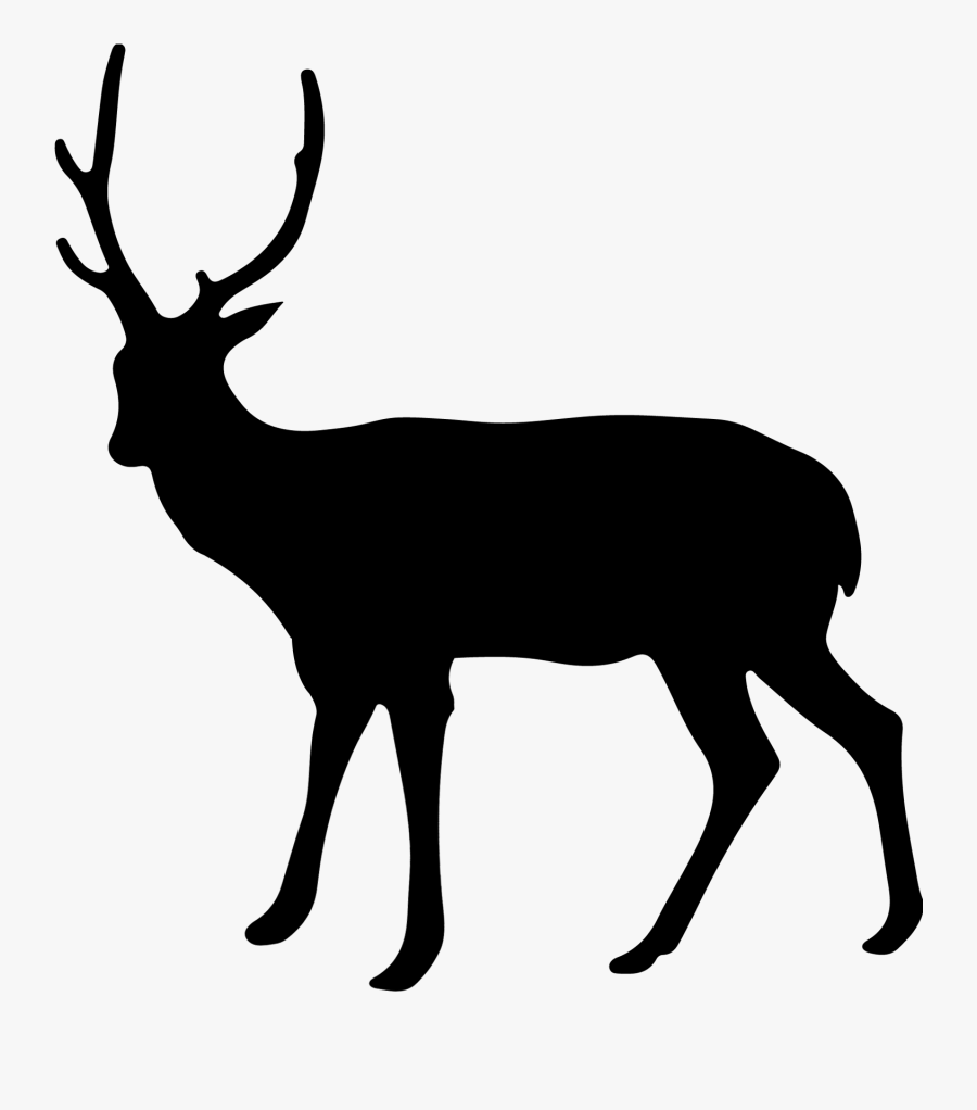 Deer Silhouette With Transparent Background , Png Download - Deer Silhouette Transparent Background, Transparent Clipart