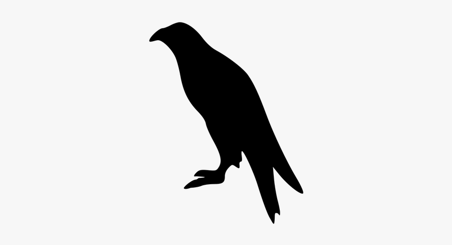 Eagle Silhouette Vector Graphics - Sitting Bird Black Png, Transparent Clipart