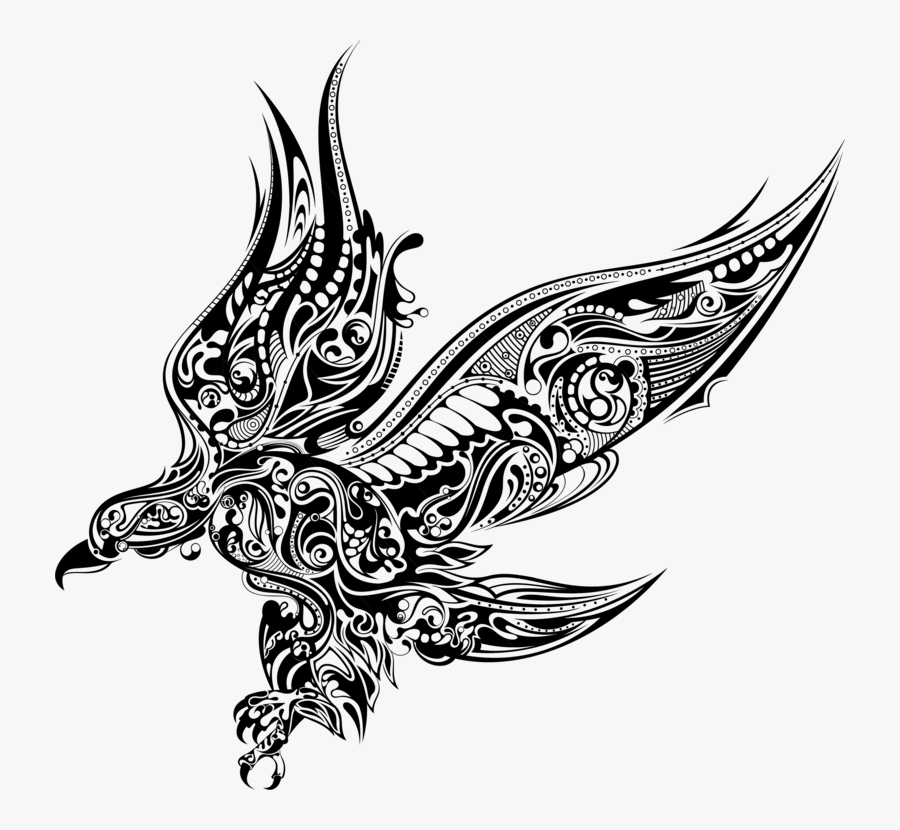 Transparent Abstract Art Png - Abstract Eagle Silhouette, Transparent Clipart