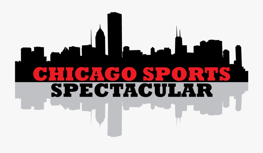 Black Chicago Skyline Silhouette, Transparent Clipart