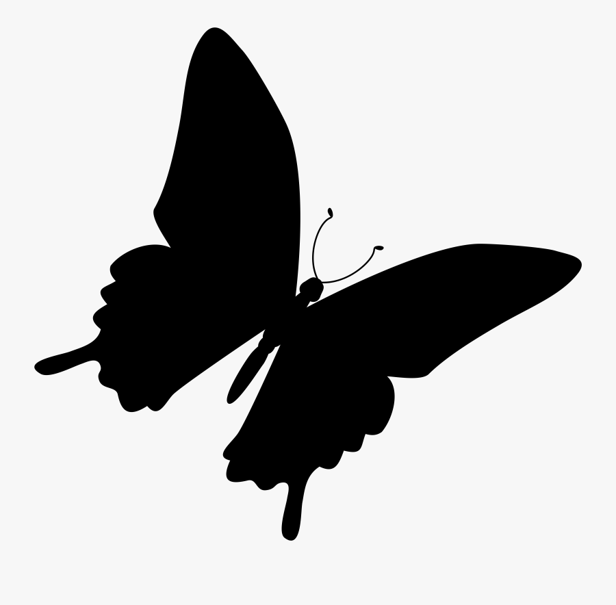 Brush-footed Butterflies Black & White, Transparent Clipart