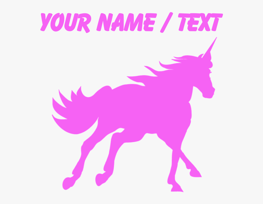 Custom Pink Unicorn Silhouette Sports Water Bottle - Running Horse Gif Png, Transparent Clipart