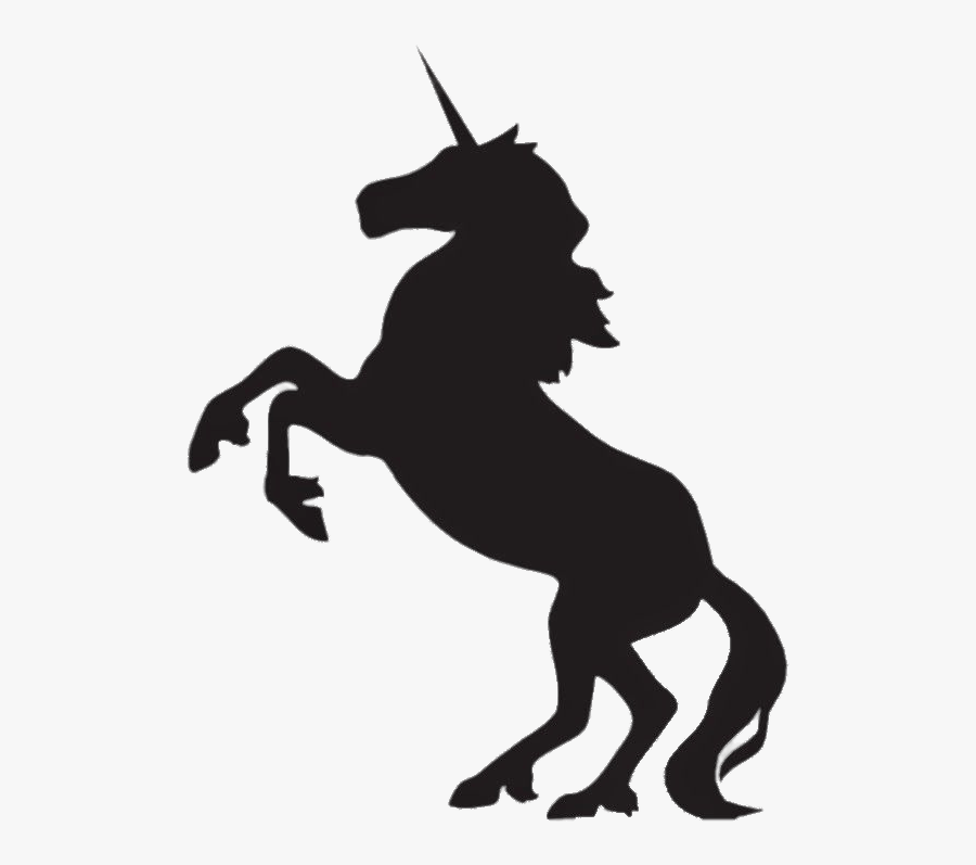 Unicorn - Pegasus Silhouette, Transparent Clipart