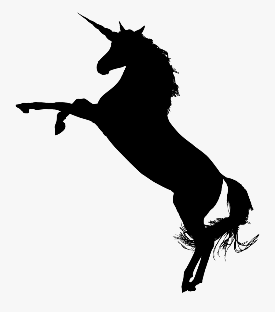 Arabian Unicorn Silhouette - Silhouette Of Horse, Transparent Clipart