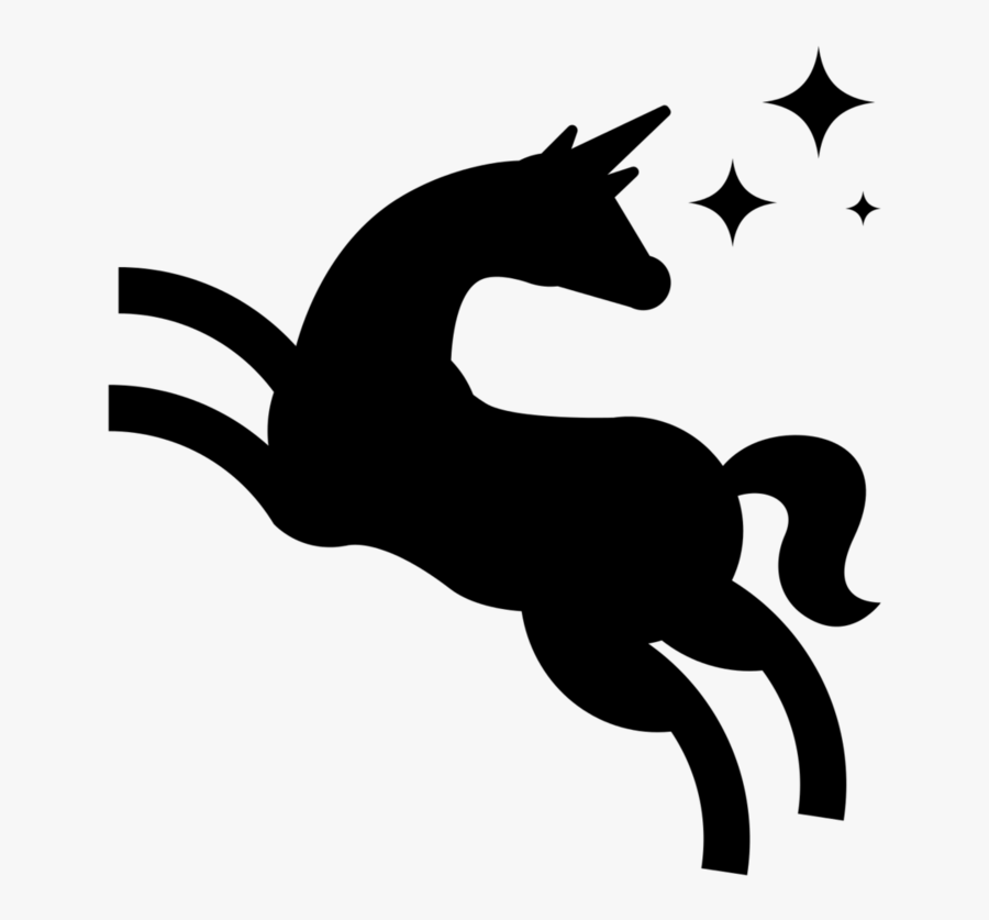 Unicorn Icon Png Black, Transparent Clipart