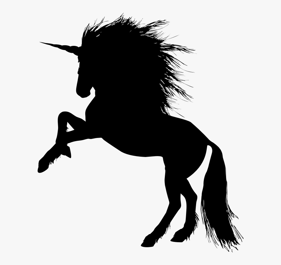 Pony,monochrome Photography,carnivoran - Rearing Unicorn, Transparent Clipart