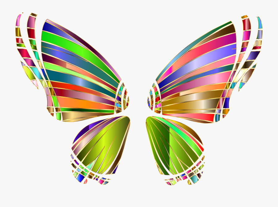This Free Icons Png Design Of Rgb Butterfly Silhouette, Transparent Clipart