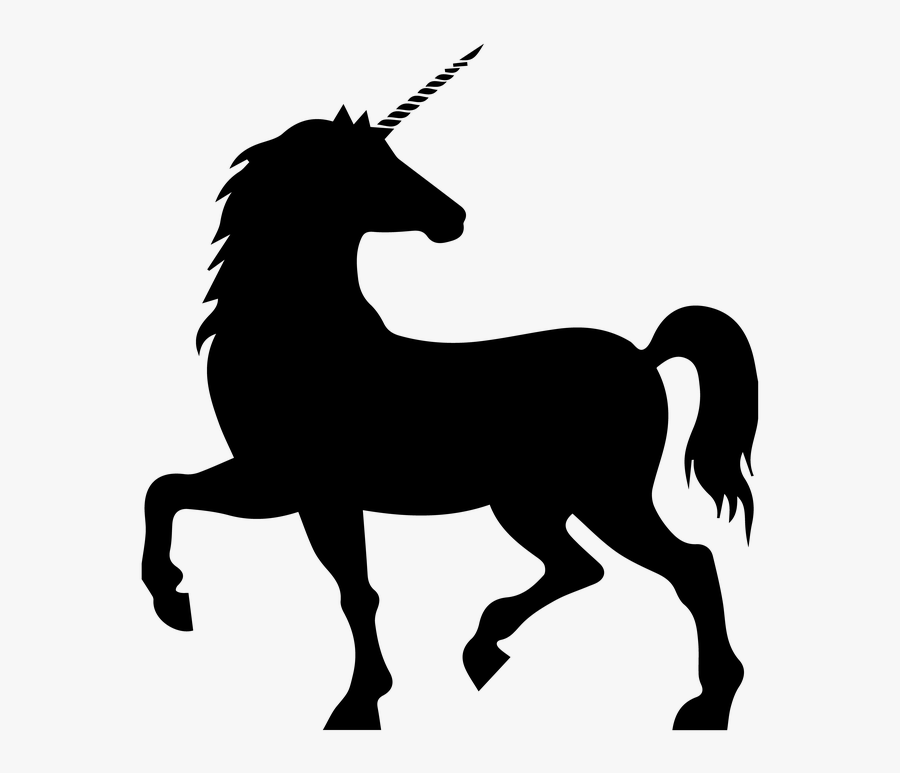 Vector Graphics Unicorn Silhouette Illustration Image - Unicorn With Rainbow Background, Transparent Clipart