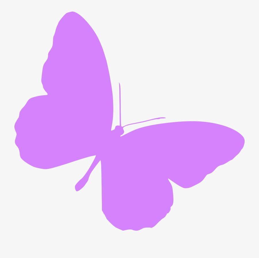Silhouette Animaux - Clipart Lilac And Pink Butterflies Silhouettes, Transparent Clipart