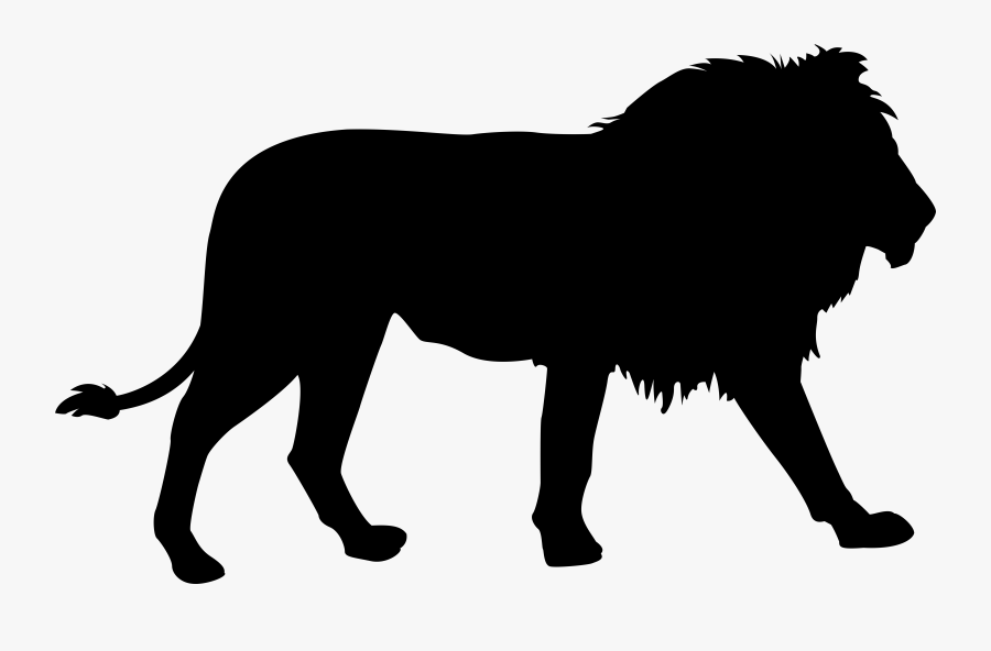 Transparent Lion Clipart - Jungle Animals Silhouette Png, Transparent Clipart