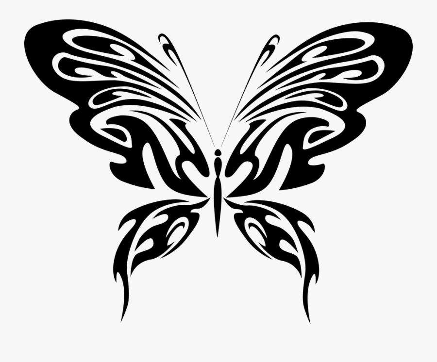 Abstract, Animal, Black, Butterfly, Fly, Insect - Abstract Drawing Of Butterfly, Transparent Clipart