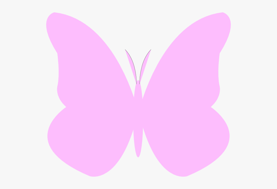 Simple Butterfly Clip Art - Light Pink Butterfly Clipart, Transparent Clipart