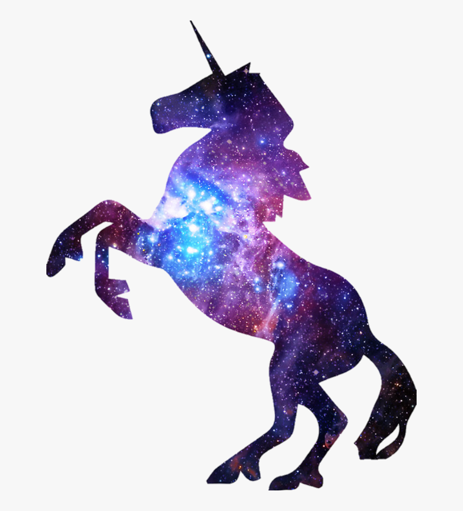Silhouette Unicorn Clip Art - Galaxy Unicorn Transparent Background, Transparent Clipart