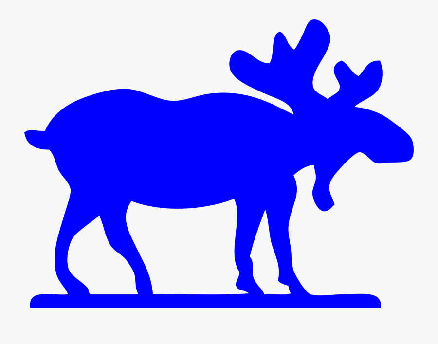 Moose, Mammal, Animal, Silhouette, Blue, Scandinavia - Brown Moose Clip Art, Transparent Clipart