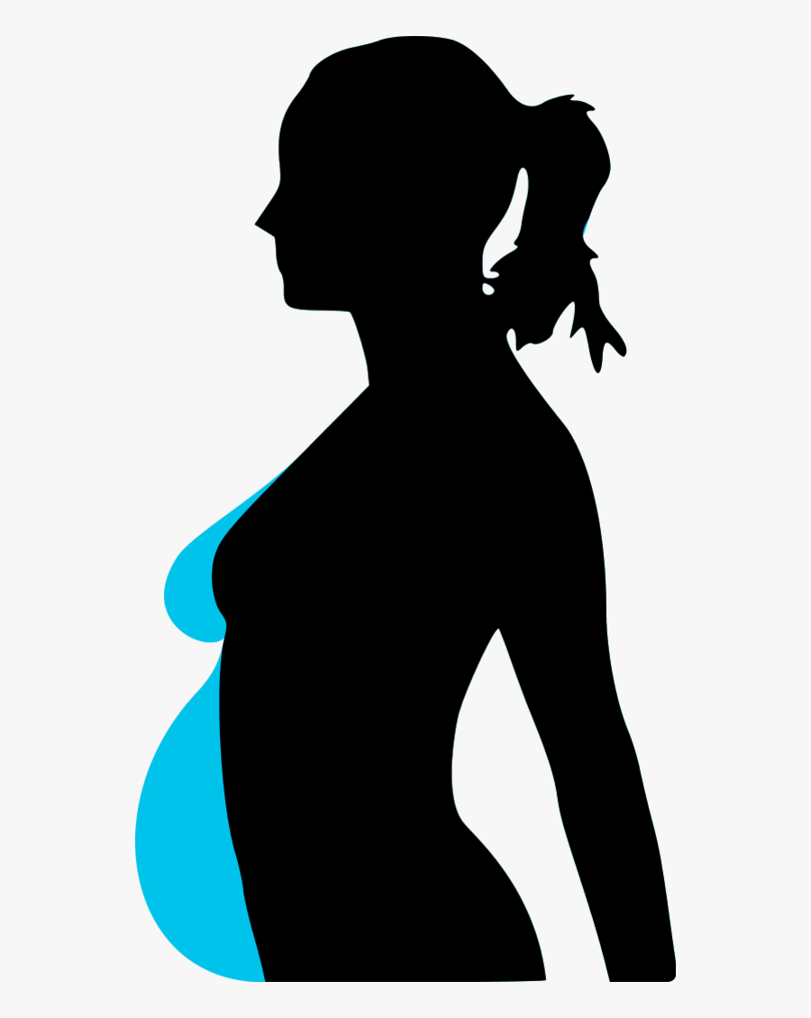 Pregnant Woman Silhouette Clip Art Free - Pregnant Clip Art, Transparent Clipart
