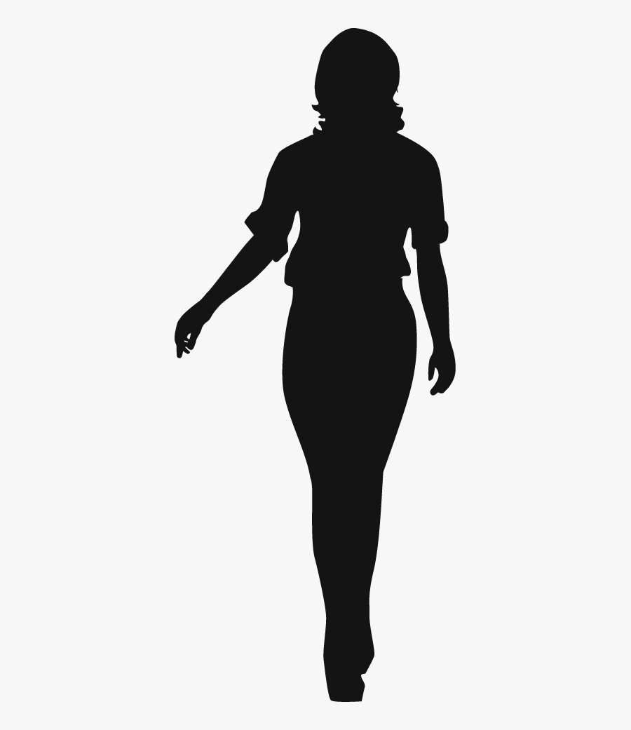 Woman Silhouette - Silhouette Of A Thick Woman, Transparent Clipart