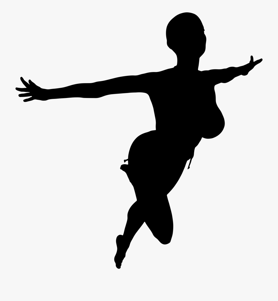 Flying Woman Silhouette Clip Arts - Woman Flying Silhouette, Transparent Clipart