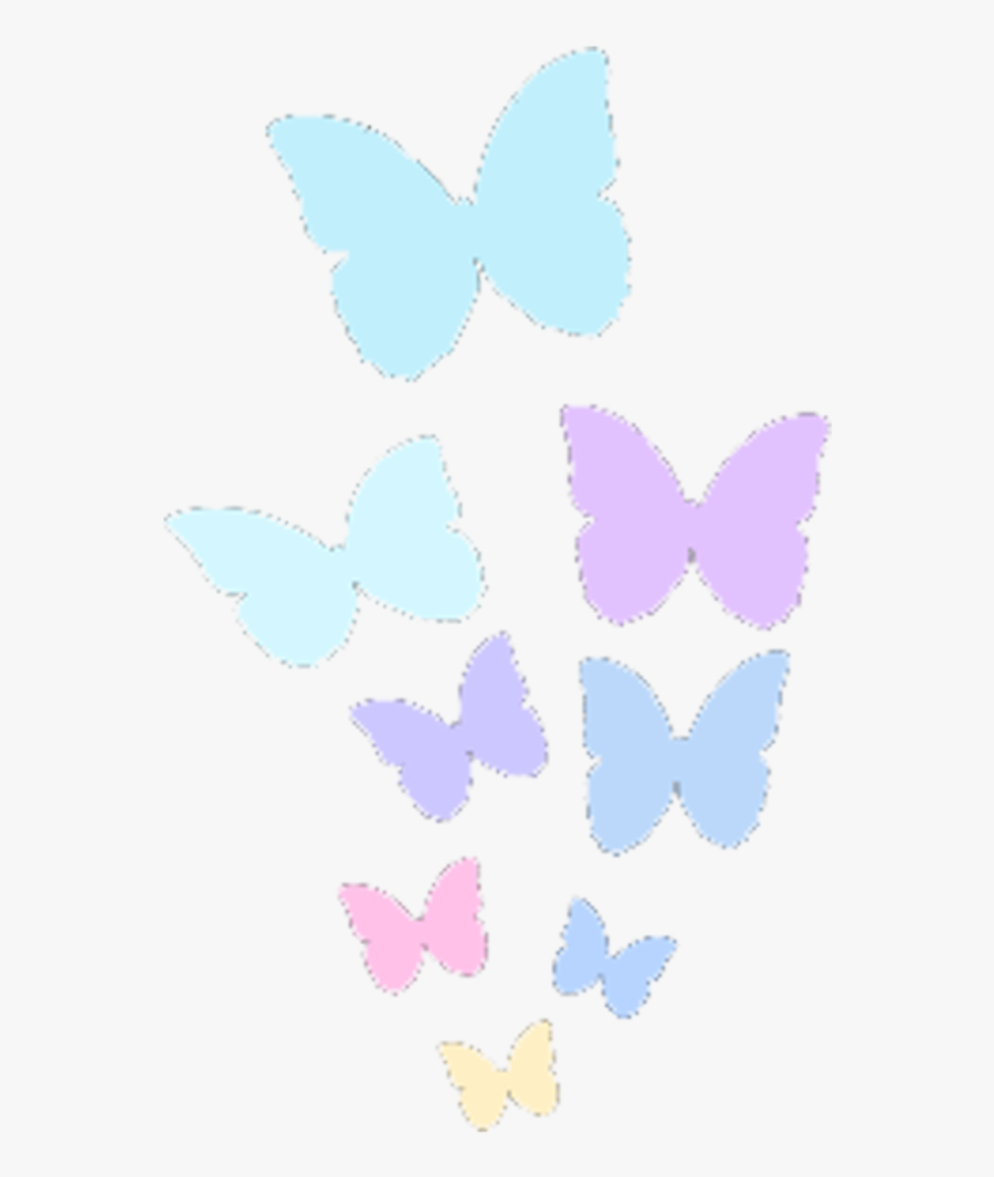Butterfly Silhouette Clip Art - Butterfly Pastel, Transparent Clipart