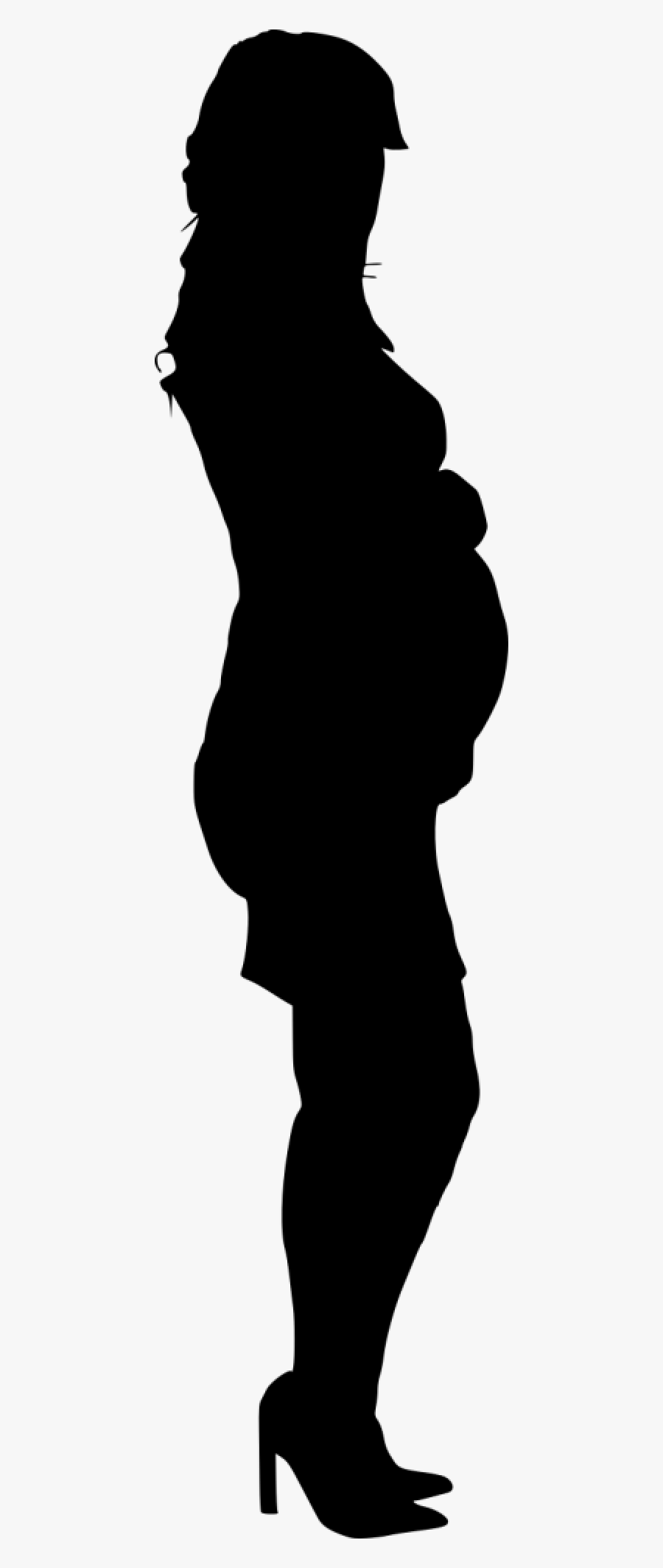 Pregnant Woman Silhouette Png - Girl Pregnant Silhouette, Transparent Clipart