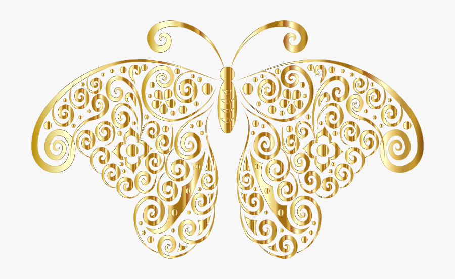 Gold Floral Design Png, Transparent Clipart