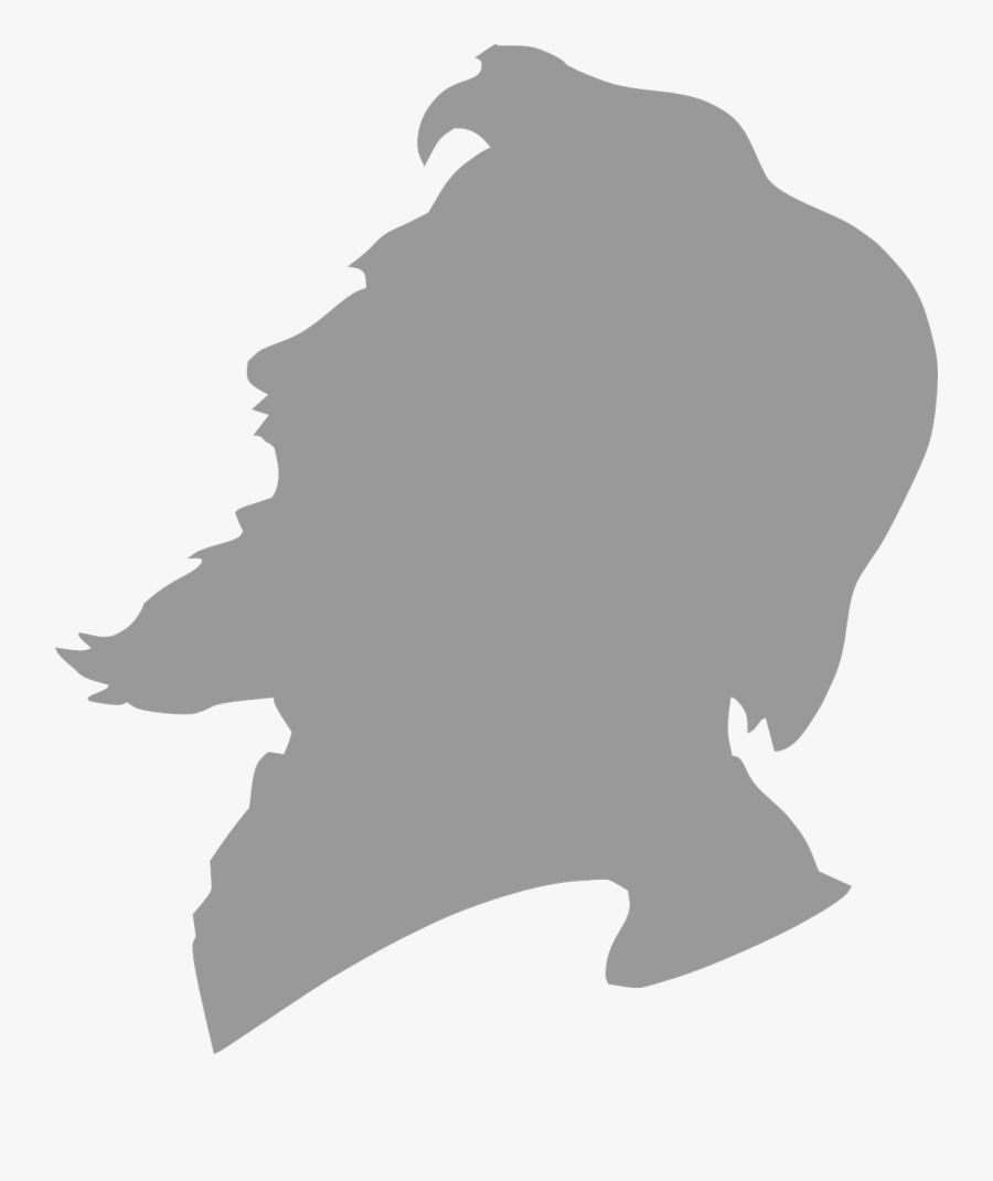 Man Silhouette Gray Svg Clip Arts - Man With Beard Silhouette, Transparent Clipart